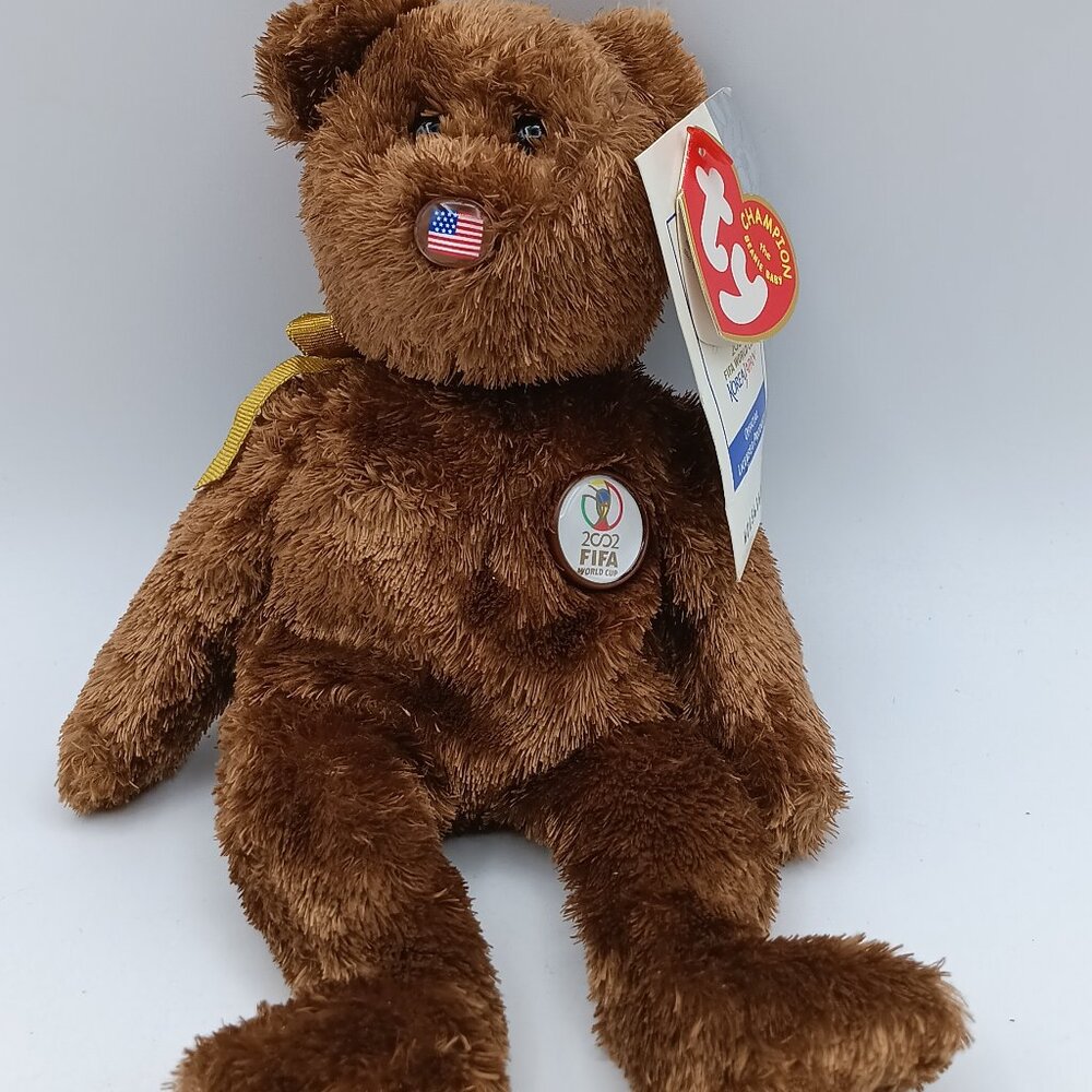 TY Beanie Babies United States 2002 FIFA World Cup Champion Tag Retired